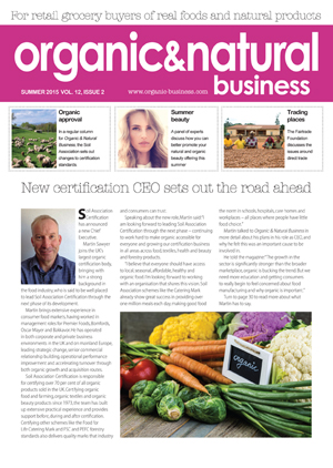 Organic & Natural Business magazine summer 2015 issue